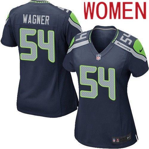 Women Seattle Seahawks 54 Bobby Wagner Nike Navy Game NFL Jersey